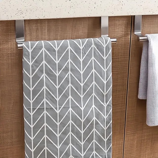 Porte serviettes suspendu acier inoxydable brossé argent… – vue 2