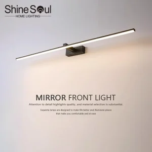 Salle de bain moderne 100cm miroir-avant lampe chambre tête de lit maison mur LED lumières en aluminium Simple bande intérieur maquillage miroir éclairage