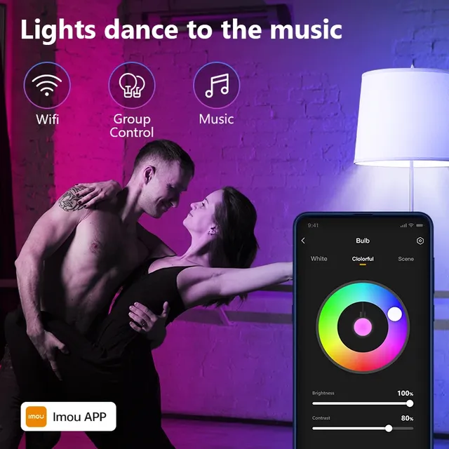 IMOU WiFi ampoule intelligente lumière LED à intensité… – vue 3