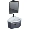 Meuble lavabo angle mural moderne gris anthracite vasque… – vue 5