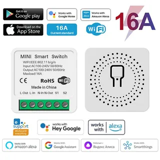 16A Wifi commutateur intelligent 2 voies bricolage commutateurs…