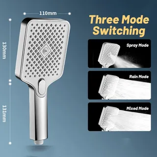 Pommeau douche carré grand débit trois vitesses réglable haute…