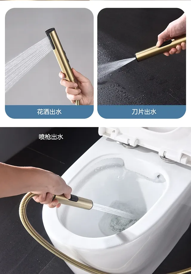 Robinet de Bidet en or Rose brossé – vue 6