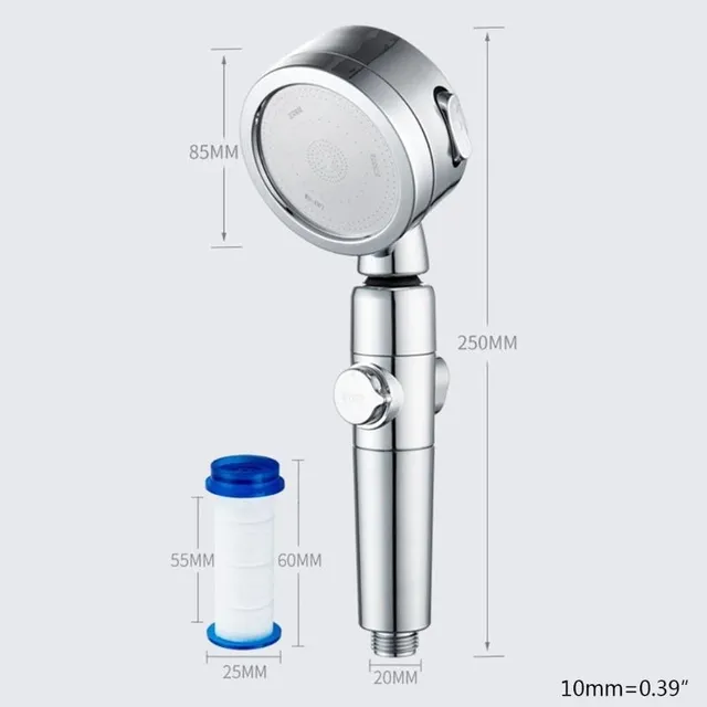 Pommeau douche main haute pression réglable trois modes… – vue 6