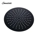 Pommeau de douche rond Ultra fin 8/10/2 pouces, accessoires de salle de bains, argent Chrome or noir brossé en acier inoxydable