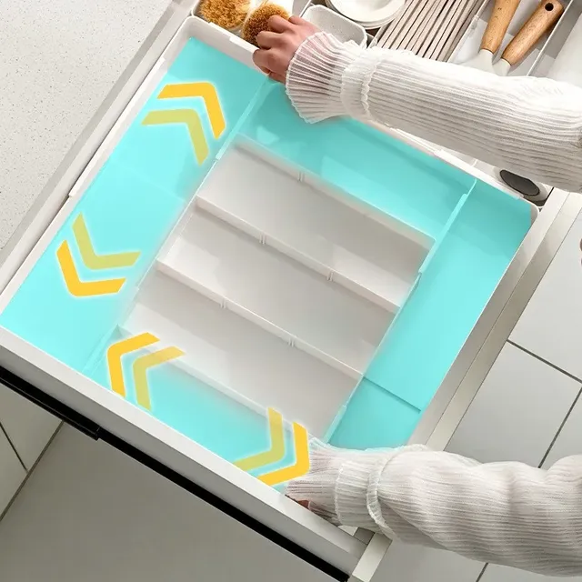 Organisateur tiroir extensible réglable plastique blanc… – vue 4