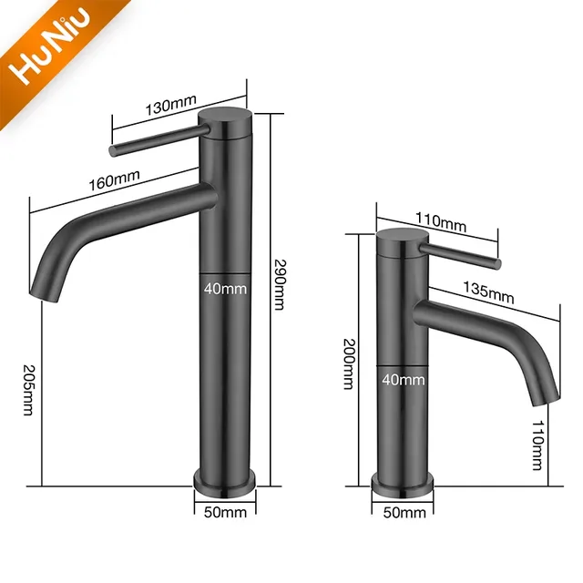 Robinets de salle de bains en acier inoxydable 304 – vue 7