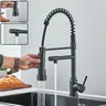 Robinet d'évier de cuisine noir – vue 2