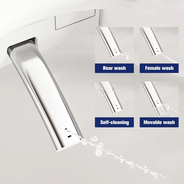 Toilette intelligente veilleuse capteur pied chasse eau… – vue 6