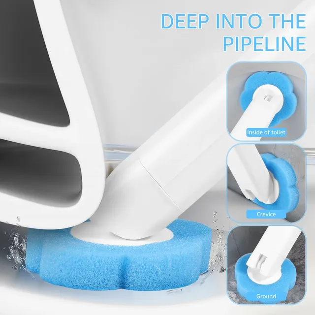 Brosse de toilette avec Kits de têtes de rechange jetables – vue 4