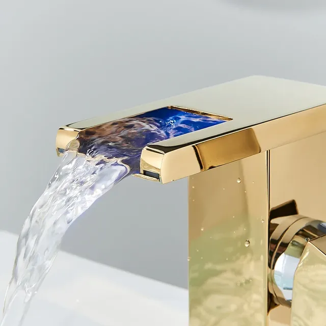 Robinet de lavabo noir LED – vue 4