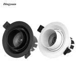 Dimmable LED intégré Zoom 15-60 degrés COB Downlight 7W 12W 15W 18W 21W 25W plafonnier Spot lumière AC90-260V éclairage intérieur