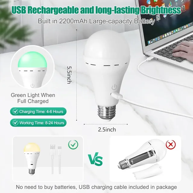 Ampoule Led USB rvb/3 couleurs – vue 3