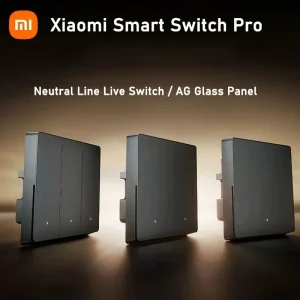 Xiaomi – interrupteur mural intelligent Pro sans fil, ligne neutre, panneau en verre AG pour contrôle par application Mijia, liaison pour maison intelligente Xiaomi – interrupteur mural intelligent Pro sans fil, ligne neutre, panneau en verre AG pour contrôle par application Mijia, liaison pour maison intelligente