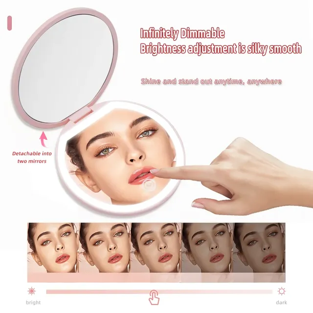 Miroir LED détachable doubleface grossissant 2x 5x 20x… – vue 4