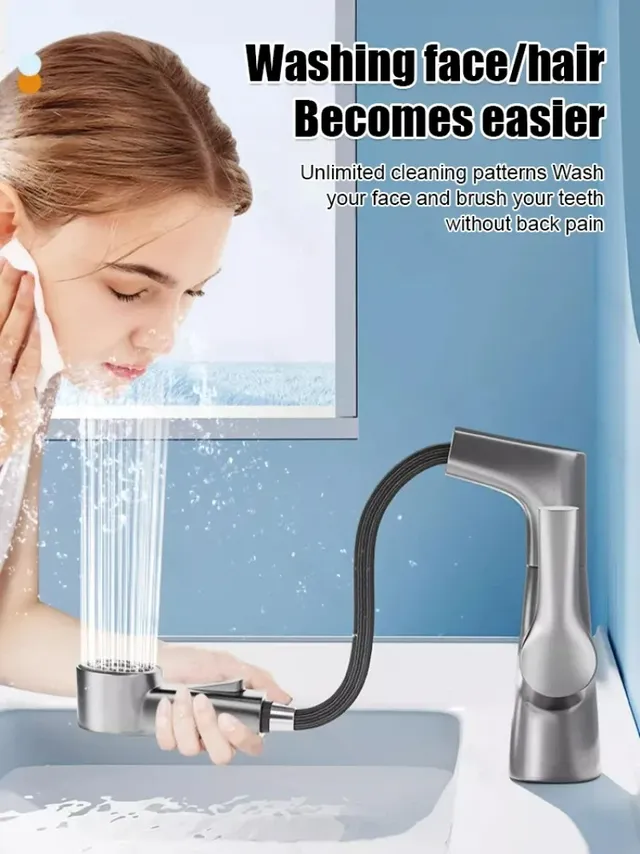 Robinet de lavabo pivotant extractible – vue 6
