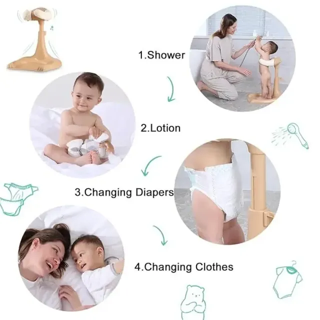 Bébé debout bain réglable enfants poignée de douche… – vue 6