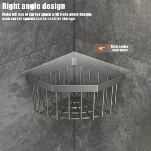 Panier de vidange triangulaire de cuisine, support de rangement multifonctionnel pour évier, égouttoir mural pour éponge et laine en acier, support de rangement