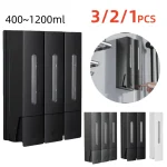 Distributeur de savon mural de 400Ml, douche, shampoing, liquide, désinfectant pour les mains, récipient de savon, distributeur de savon et de Gel pour hôtel