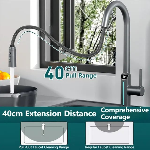 Nouveau mitigeur de robinet de cuisine extractible – vue 4