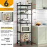 Étagère rangement six niveaux cuisine maison acier noir… – vue 1