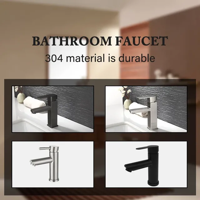 Robinet mitigeur de lavabo d'eau chaude et froide monté… – vue 4