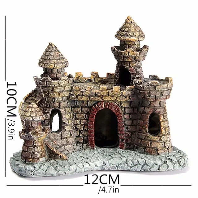 Décoration aquarium château médiéval résine compacte… – vue 2