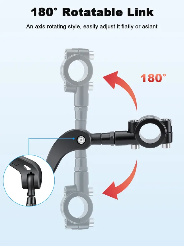 Rétroviseur rotatif guidon universel vélo moto scooter… – vue 3