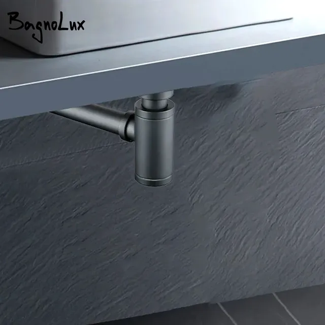 Siphon bouteille noir mat laiton design cylindrique… – vue 2