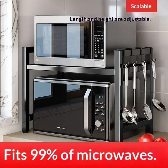 Support de rangement pour micro-ondes de cuisine de… – vue 2