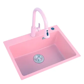 Pour évier en pierre de Quartz rose