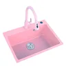 Pour évier en pierre de Quartz rose