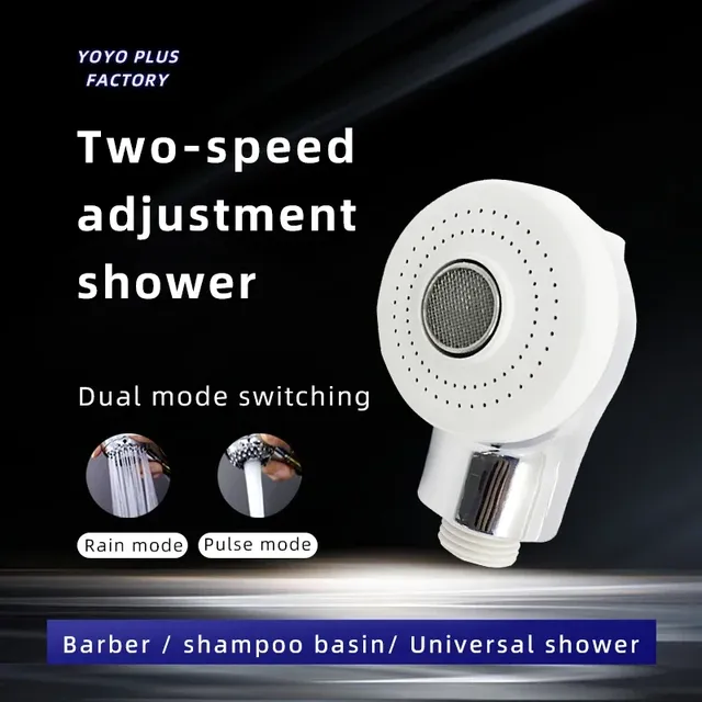 Pommeau douche double distributeur shampoing plastique… – vue 2