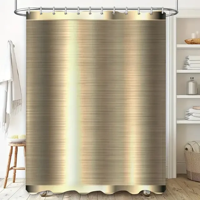 Rideau de douche doré de luxe : une touche d'élégance… – vue 2