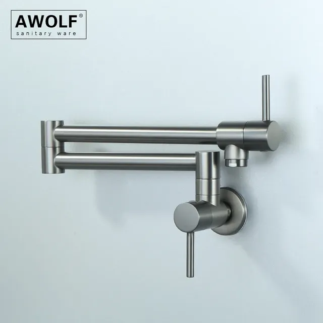 Awolf Remplissage de Marmite Pliable Mural Robinet de… – vue 3