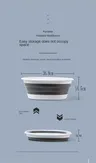 Bassine pliable silicone souple bord renforcé plastique… – vue 3