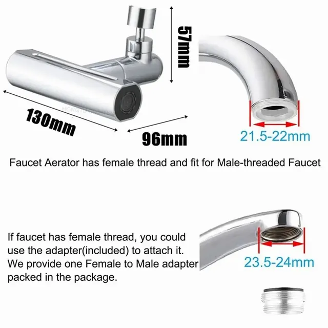 Évier cuisine pommeau douchette quatre modes rotation360… – vue 5