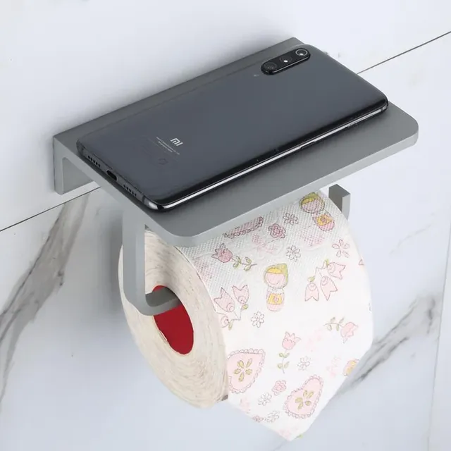 Porte papier toilette mural double tablette rangement… – vue 5