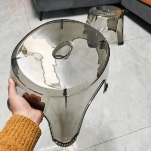 Tabouret antidérapant en acrylique pour salle de bain, douche, petit tabouret bas Transparent pour enfants, maison, salon, salle de bain, meubles modernes simples