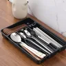 Organisateur couverts tiroir rose plastique rigide… – vue 4