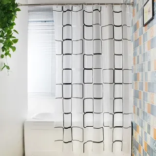 Rideau de douche étanche PEVA avec motif