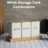 Bocaux de stockage en métal avec couvercle en bambou – vue 2
