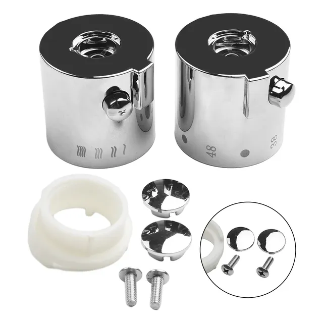 Bouton poignée commande thermostatique chromée miroir…