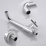 Robinet mural lavabo froid laiton brossé noir mat chrome… – vue 5