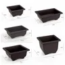 Lot cinq pots carrés rectangulaires plastique surface… – vue 6
