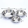 Nouveau bassin pour chien en acier inoxydable imprimé… – vue 6