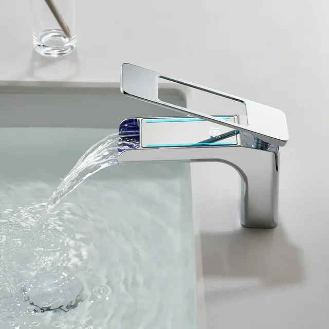 Mitigeur lavabo monocommande cascade bec plat large… – vue 4