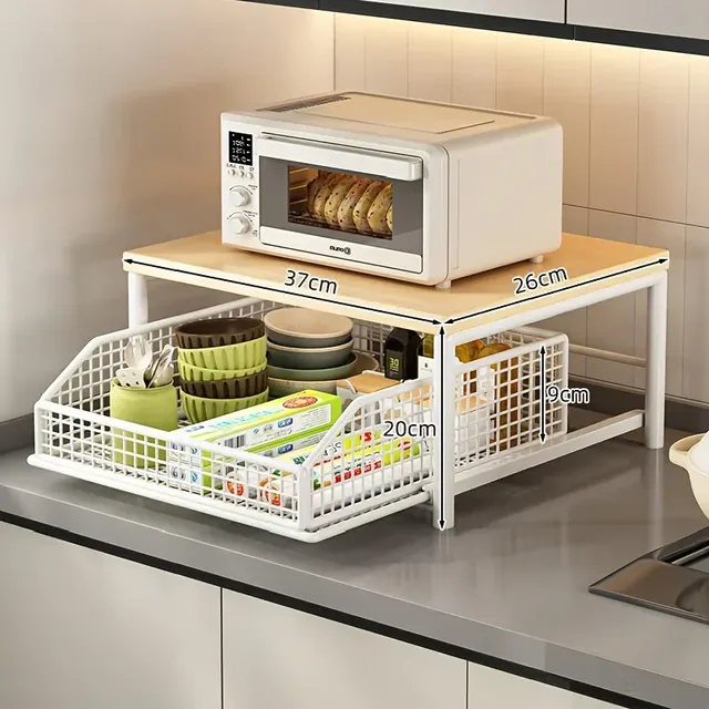 Support de rangement pour micro-ondes de cuisine moderne – vue 4