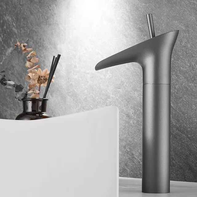 HOBasin-Robinets d'évier en cuivre de style cascade… – vue 5