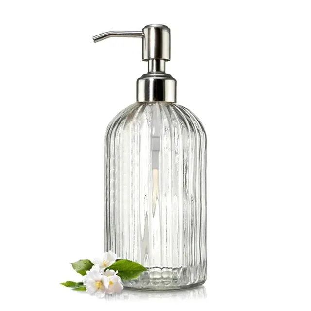 Distributeur de savon en verre transparent pour salle de…